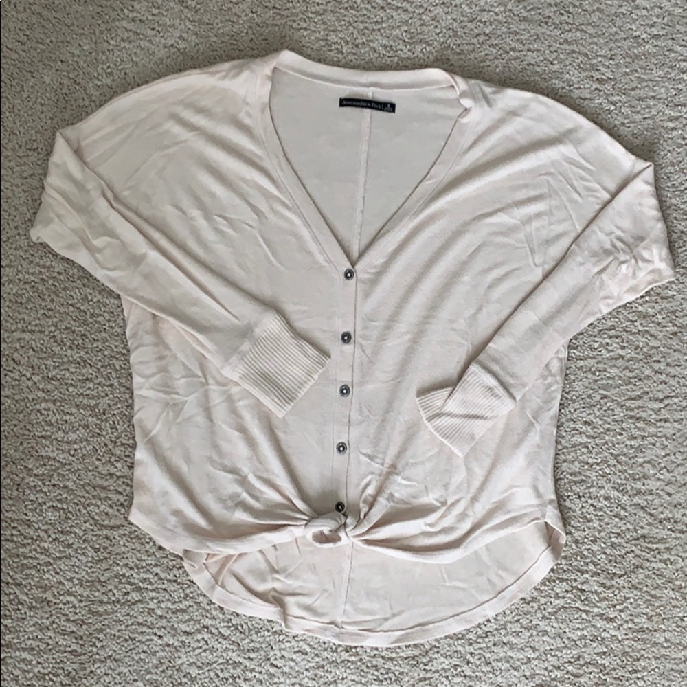 Abercrombie long sleeve tie sweater